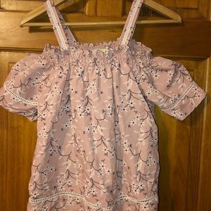Pink, off the shoulder, size medium top